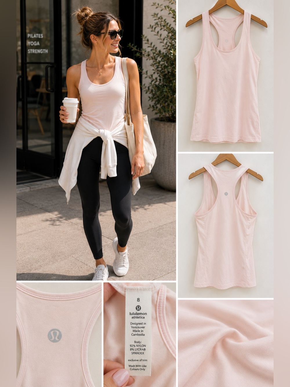 Lululemon Light Blush Pink Racerback Tank | Size 8